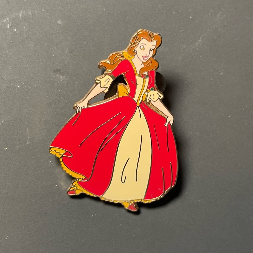 Holiday Princess Belle Vintage Retired Disney Enamel Trading Pin